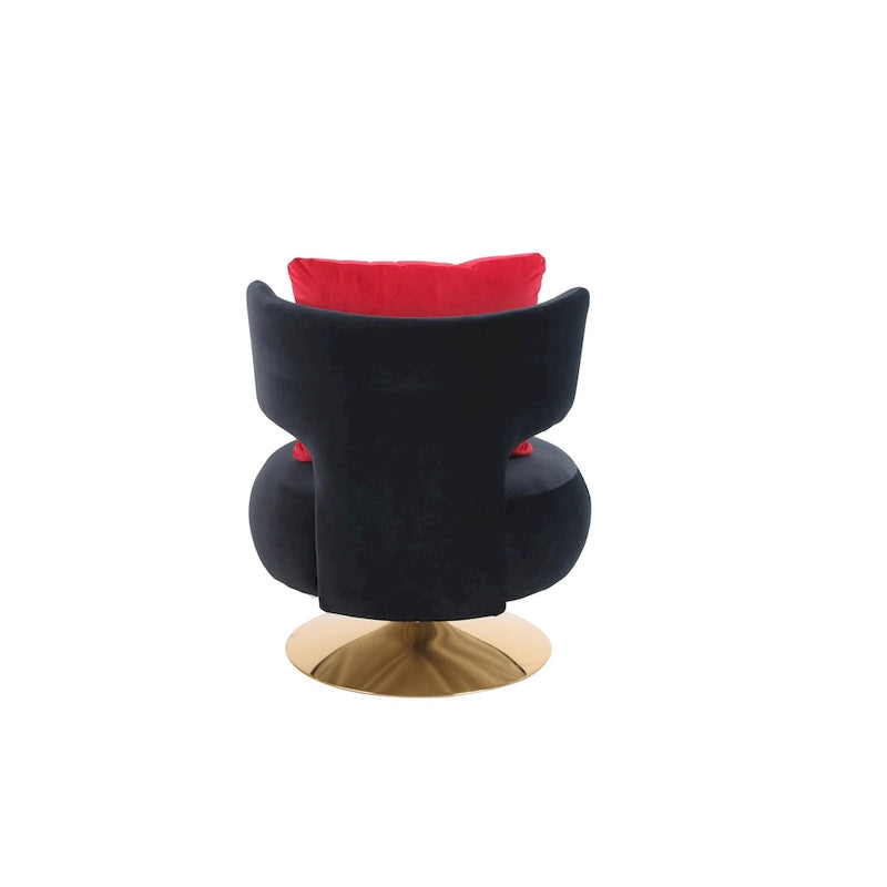 Fauteuil rond pivotant en tissu