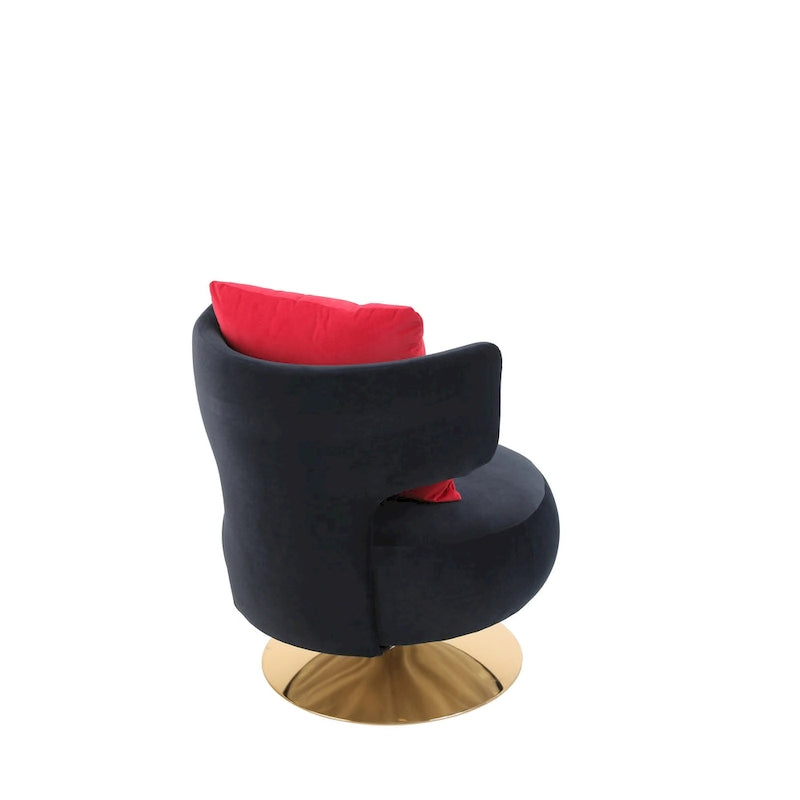 Fauteuil rond pivotant en tissu