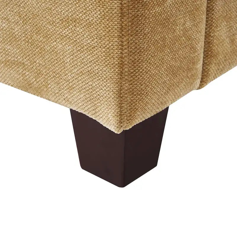 81 Canapé 3 places moderne en velours côtelé, canapé rectangaire rembourré en polyester avec base en bois pour salon