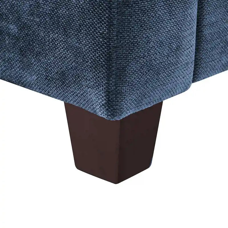 81 Canapé 3 places moderne en velours côtelé, canapé rectangaire rembourré en polyester avec base en bois pour salon