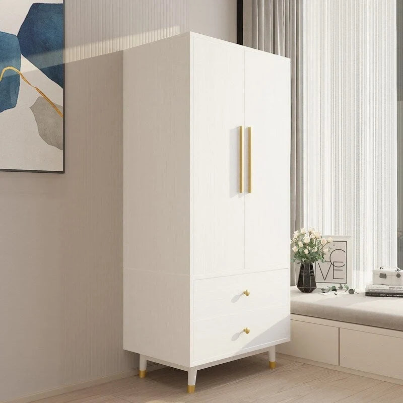 Armoire en bois avec 2 tiroirs et 2 portes