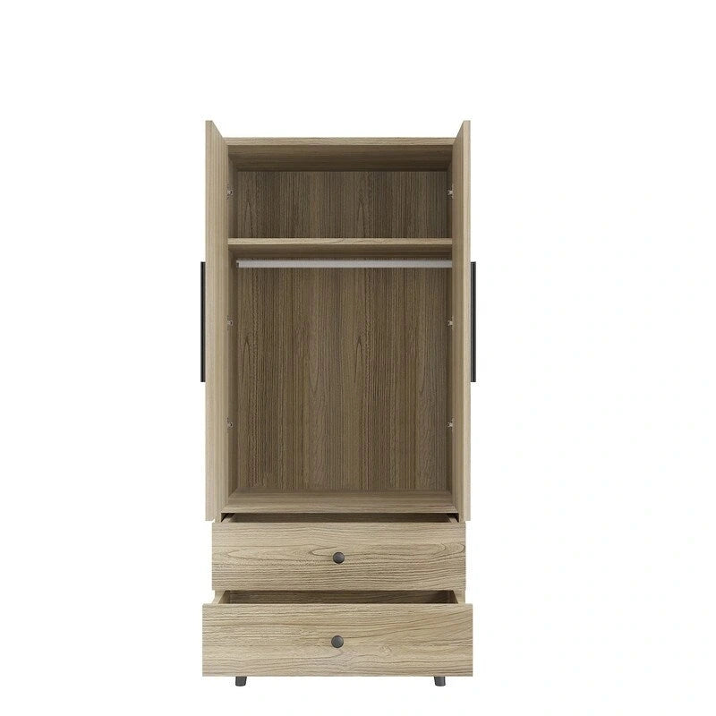 Armoire en bois avec 2 tiroirs et 2 portes