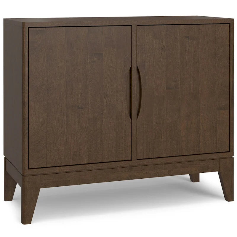 Buffet/Meuble de rangement moderne rectangulaire de 96,5 cm avec 2 portes en noyer brun