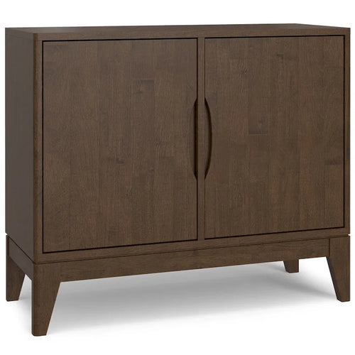Buffet/Meuble de rangement moderne rectangulaire de 96,5 cm avec 2 portes en noyer brun