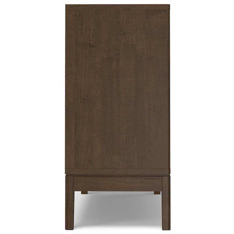 Buffet/Meuble de rangement moderne rectangulaire de 96,5 cm avec 2 portes en noyer brun