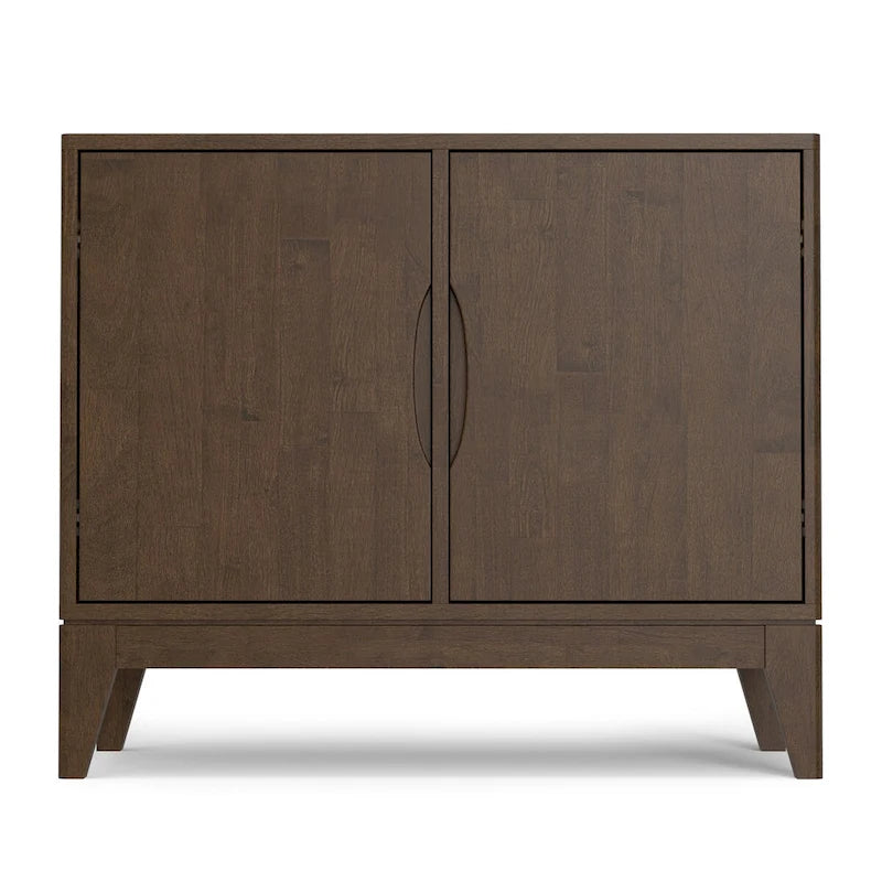 Buffet/Meuble de rangement moderne rectangulaire de 96,5 cm avec 2 portes en noyer brun