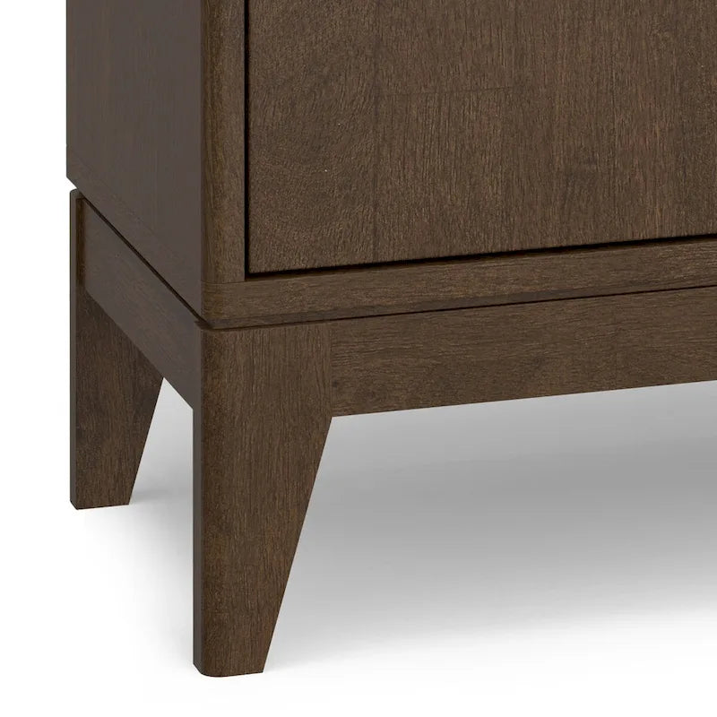 Buffet/Meuble de rangement moderne rectangulaire de 96,5 cm avec 2 portes en noyer brun